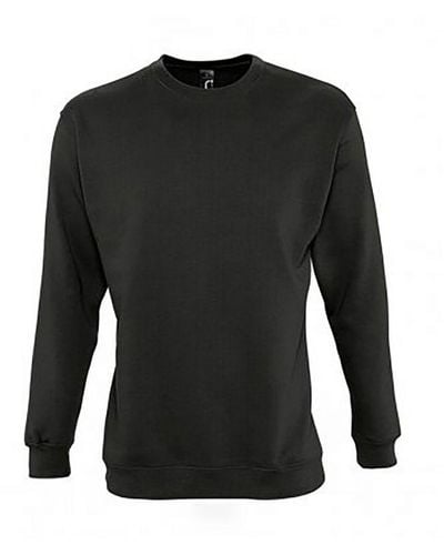 Sol's Uniseks Supreme Sweatshirt (houtskool) - Zwart