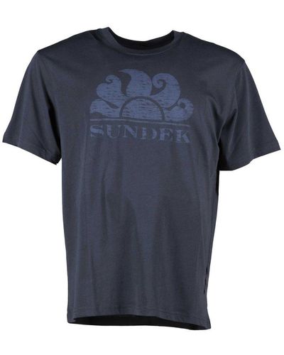 Sundek T-shirt Nieuwe Simeon Op Toon T-shirt - Blauw