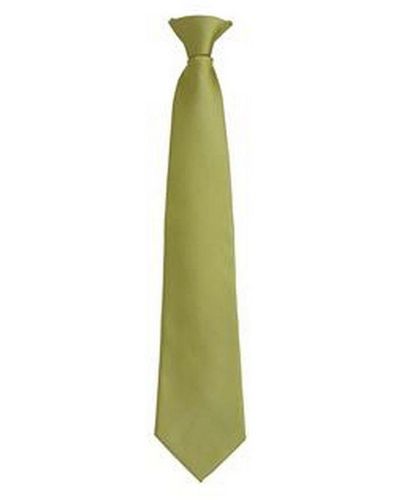 PREMIER Fashion ”Colours” Work Clip On Tie (Grass) - Green