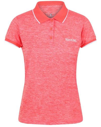 Regatta Remex Ii Polo Hals T-shirt (neon Peach) - Roze