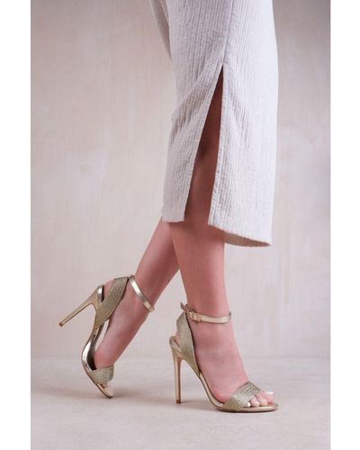 Where's That From 'Venus' High Heels With Threaded Wide Straps - Pink