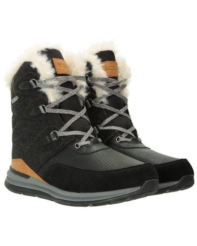 Mountain Warehouse Ice Crystal Waterproof Snow Boots - Black