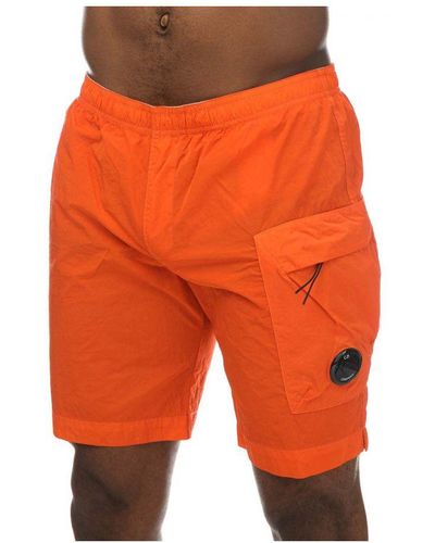 C.P. Company Eco-Chrome R Swim Shorts - Orange