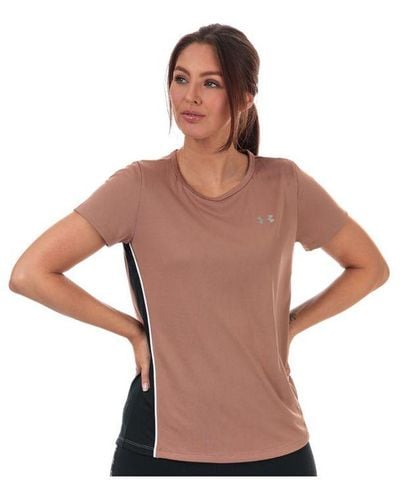 Under Armour S Tech Colour Block T-shirt Brown 8-10in