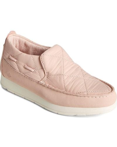 Sperry Top-Sider Moc-sider Female Slip On Ladies Shoes Blush Leather - Pink