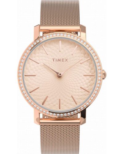 Timex Rose Watch Tw2V52500 Stainless Steel (Archived) - Metallic