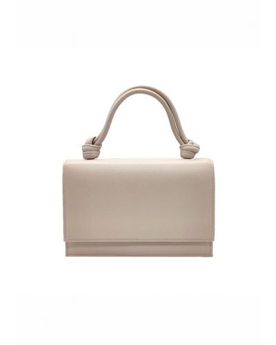 Where's That From 'Pearl' Small Bag With Knotted Handle Detail - White