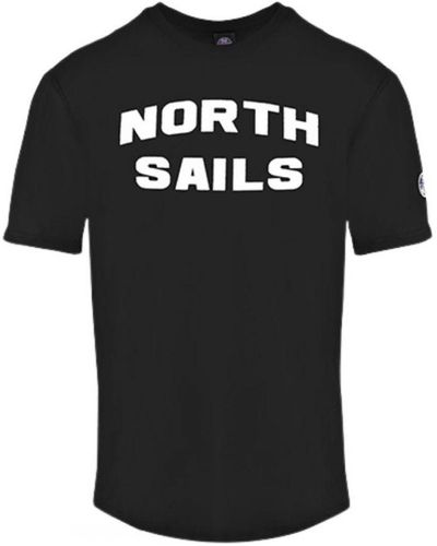 North Sails Zwart T-shirt Met Merklogo Van