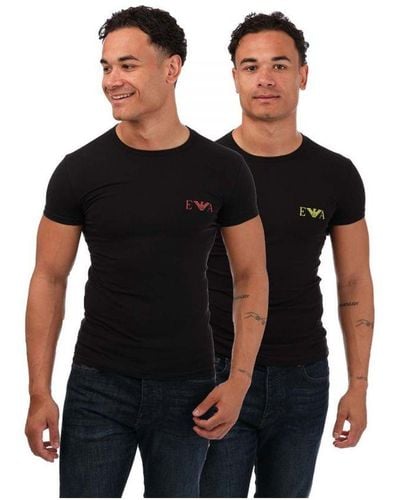 Armani Men's 2 Pack T-shirts In Black - Zwart