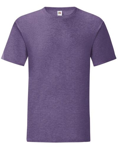 Fruit Of The Loom Iconic T-Shirt (Pack Of 5) (Heather) - Purple