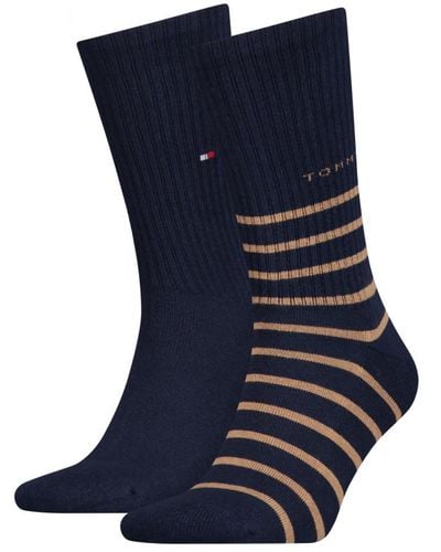 Tommy Hilfiger 2-pack Breton Stripe Socks - Blue