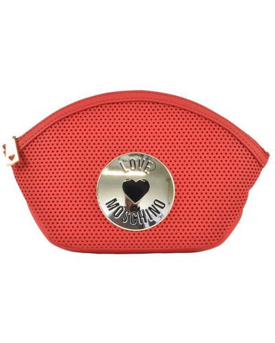 Moschino Love Plain Handbag With Zip Fastening - Red