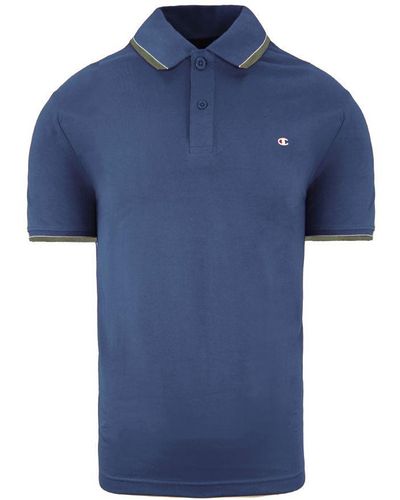 Champion Easy Fit Navy Polo Shirt Cotton - Blue