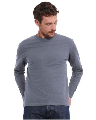 Russell Classic Long-Sleeved T-Shirt (Convoy) - Blue