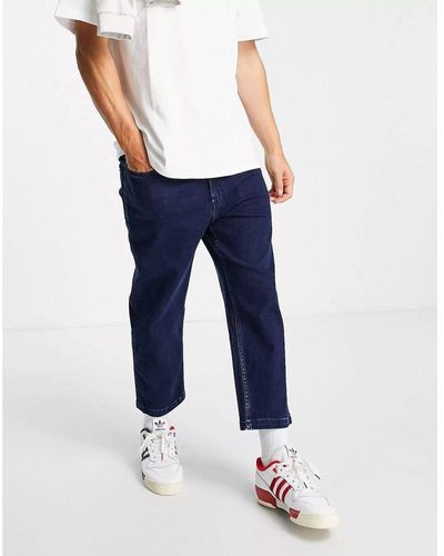 HUGO 338 Jeans Van Culturen Ontspannen Midden In Wassen - Blauw