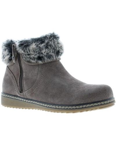 Hush Puppies Penny Zip Ankle Boot - Grey