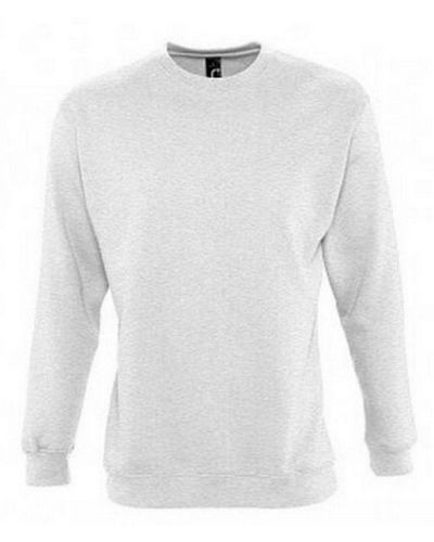 Sol's Supreme Plain Cotton Rich Sweatshirt (Ash) - White