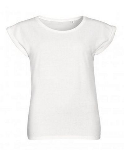 Sol's Melba T-shirt Met Platte Mouwen (wit)