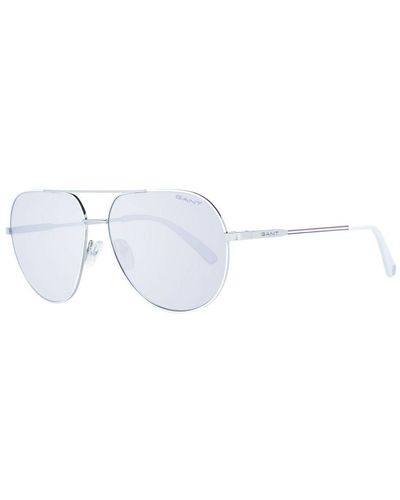 GANT Aviator Sunglasses With Mirrored & Gradient Lenses - White
