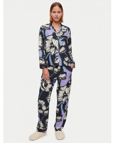 Jigsaw Charcoal Poppy Modal Pyjama - Blue