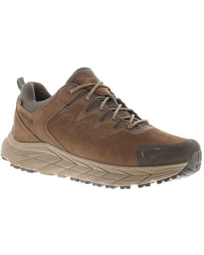 Karrimor Walking Trainers Boots Goshawk Low Wt Leather Lace Up Gunsmoke - Brown