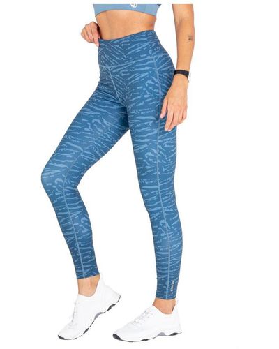 Dare 2b Influential Tiger Print Recycled Leggings - Blue