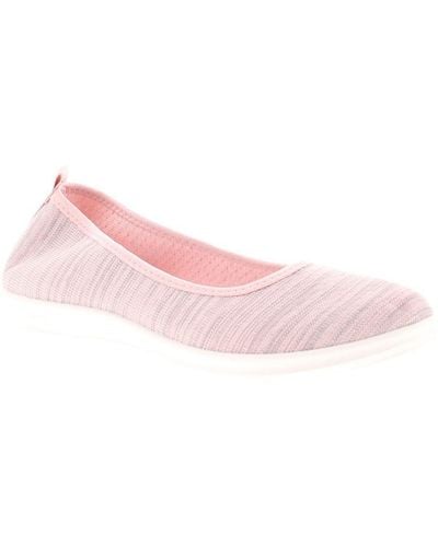 Platino Ladies Textile Upper Slip On Shoe - Pink
