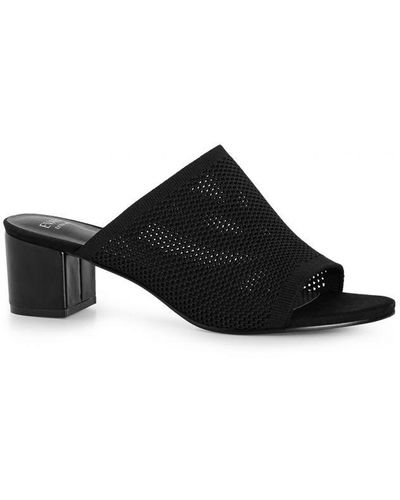 Avenue Extra Wide Fit Bella Fly Knit Mules - Black