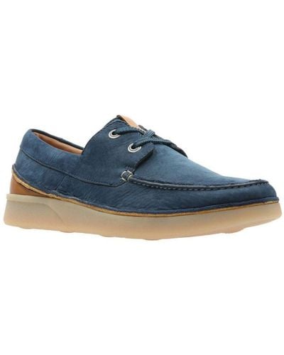 Clarks Oakland Sun Shoes Leather - Blue