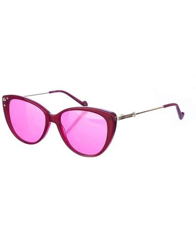 Liu Jo Acetate Sunglasses With Oval Shape Lj726S - Pink