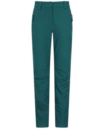 Mountain Warehouse Ladies Arctic Ii Stretch Fleece Lined Regular Trousers (Dark) - Green
