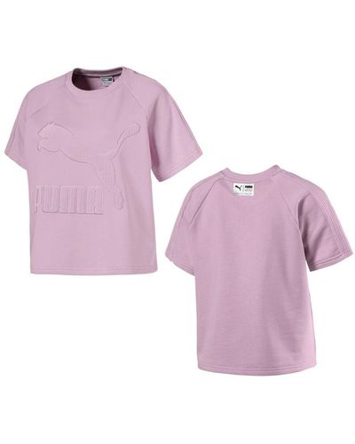 PUMA Downtown Structured Tee T-Shirt Top 576728 46 A91B - Purple