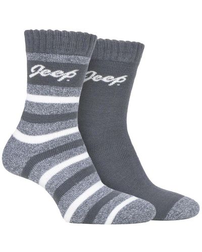 Jeep Ladies Thermal Boot Socks - Blue