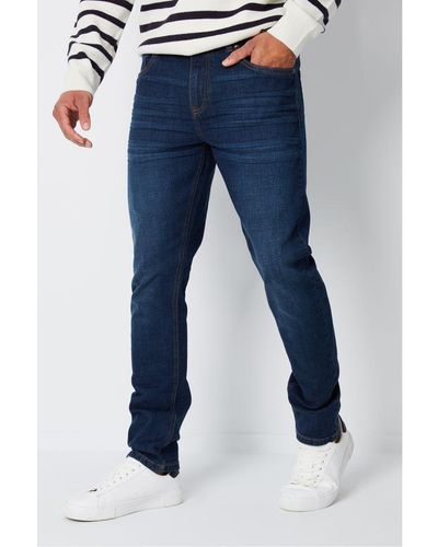 Threadbare Mid Blue 'islington' Slim Fit Jeans With Stretch