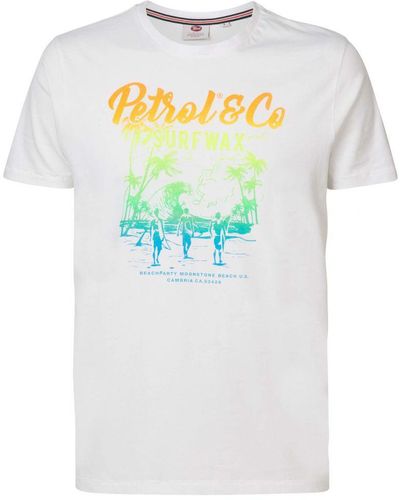 Petrol Industries Zomers T-shirt - Wit