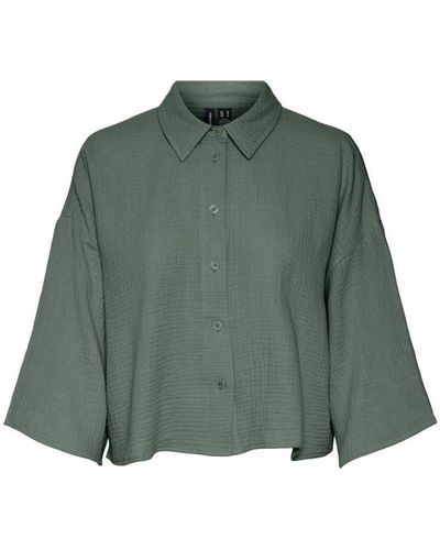 Vero Moda Natali Crop Shirt - Groen