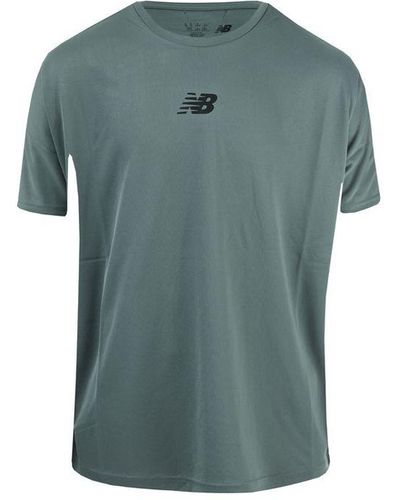 New Balance Nbst Aspre T-shirt Voor , Groen - Blauw
