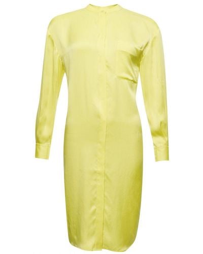Superdry Limited Edition Silk Shirt Dress - Yellow