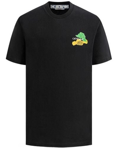 Off-White c/o Virgil Abloh Off- Colourful Brush Arrow Logo Oversized Fit T-Shirt - Black