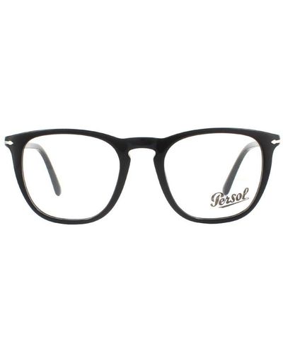 Persol Vierkant Zwarte Unisex Vrouwelijke Bril Frames - Bruin