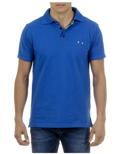 Andrew Charles by Andy Hilfiger Andrew Charles Mannen Polohals Collar Contrast Slim Fit Blauw