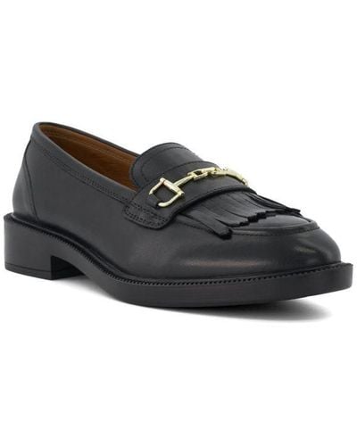 Dune Ladies Guided - Fringe-and-tassel-trimmed Loafers Leather - Black