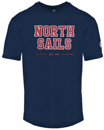 North Sails Est 1957 Navy Blue T-shirt - Blauw