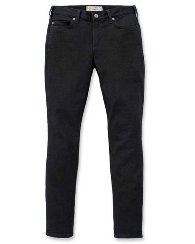 Carhartt Layton Slim Fit Denim Work Jeans Trousers - Black