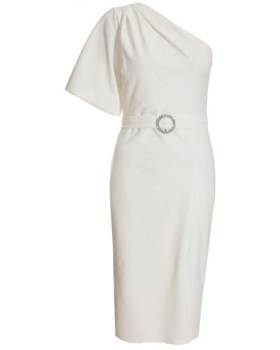 Quiz One Sleeve Bodycon Midi Dress - White