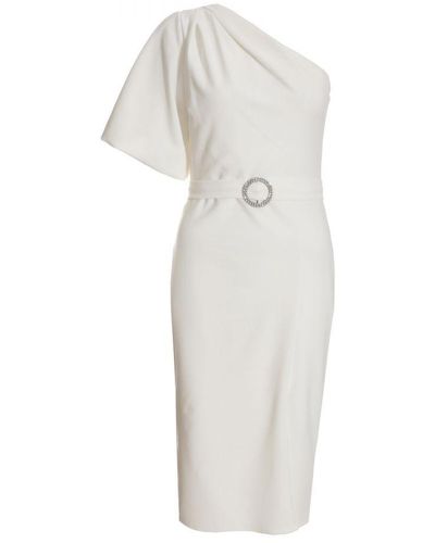 Quiz White One Sleeve Bodycon Midi Dress