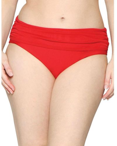 Curvy Kate Cs001512 Sheer Class Deep Fold-Over Bikini Brief - Red