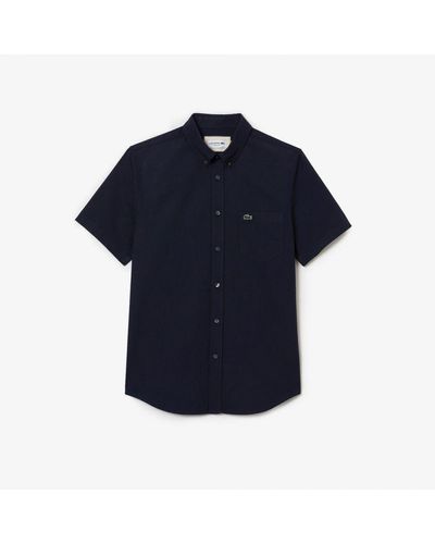Lacoste Regular Fit Cotton Shirt - Blue