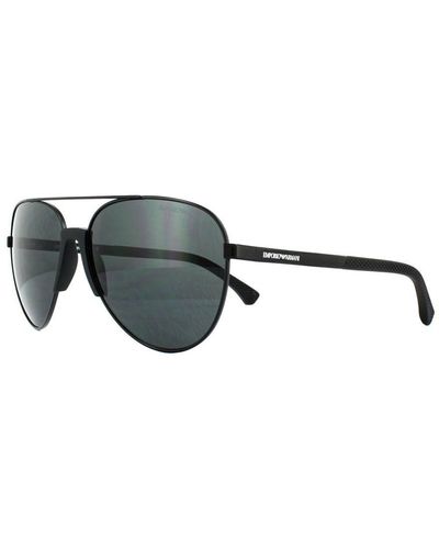 Emporio Armani Sunglasses 2059 320387 Matt Metal - Black