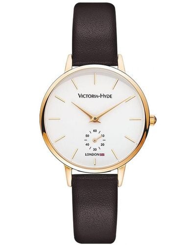 Victoria Hyde London Luxury Watch With Second Hand Design - White